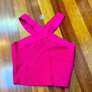 Aritzia Pink Cross-Back Top